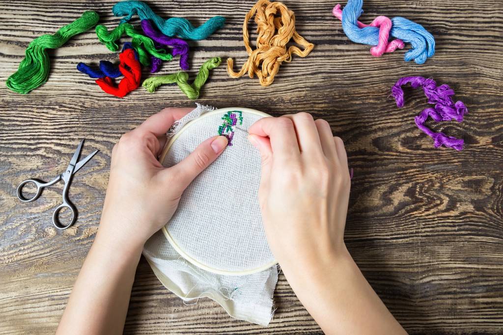 faire de la broderie au point de croix