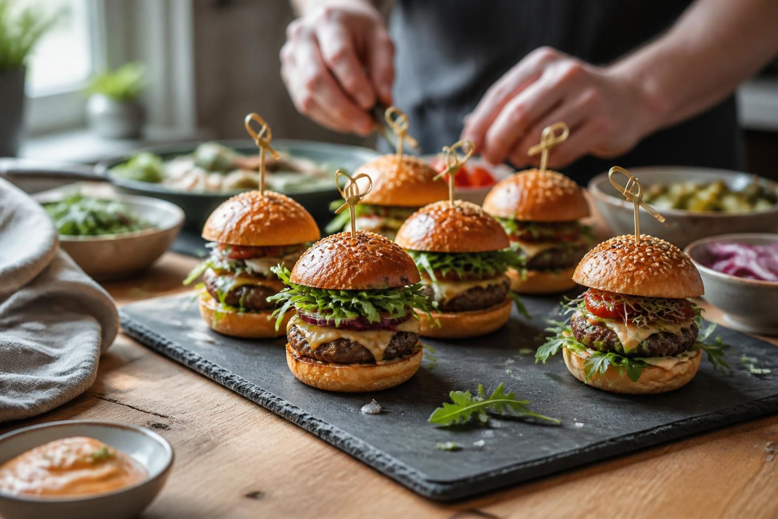 découvrez comment personnaliser vos mini burgers faits maison avec des garnitures créatives pour des saveurs uniques et gourmandes à chaque bouchée.