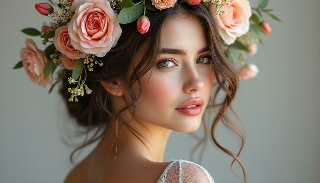 découvrez notre couronne de fleurs bohème, parfaite pour allier élégance et nature dans votre coiffure. sublimez votre look avec une touche florale et authentique.