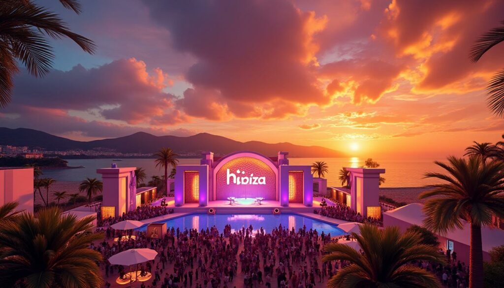 plongez dans l'ambiance unique de hï ibiza à ibiza, espagne, et vivez l'expérience musicale ultime avec des djs de renommée mondiale et une atmosphère électrisante.