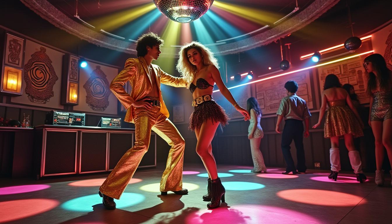 découvrez nos déguisements disco pour soirée et faites sensation avec des looks iconiques qui vous plongeront dans l'ambiance funky des années 70.