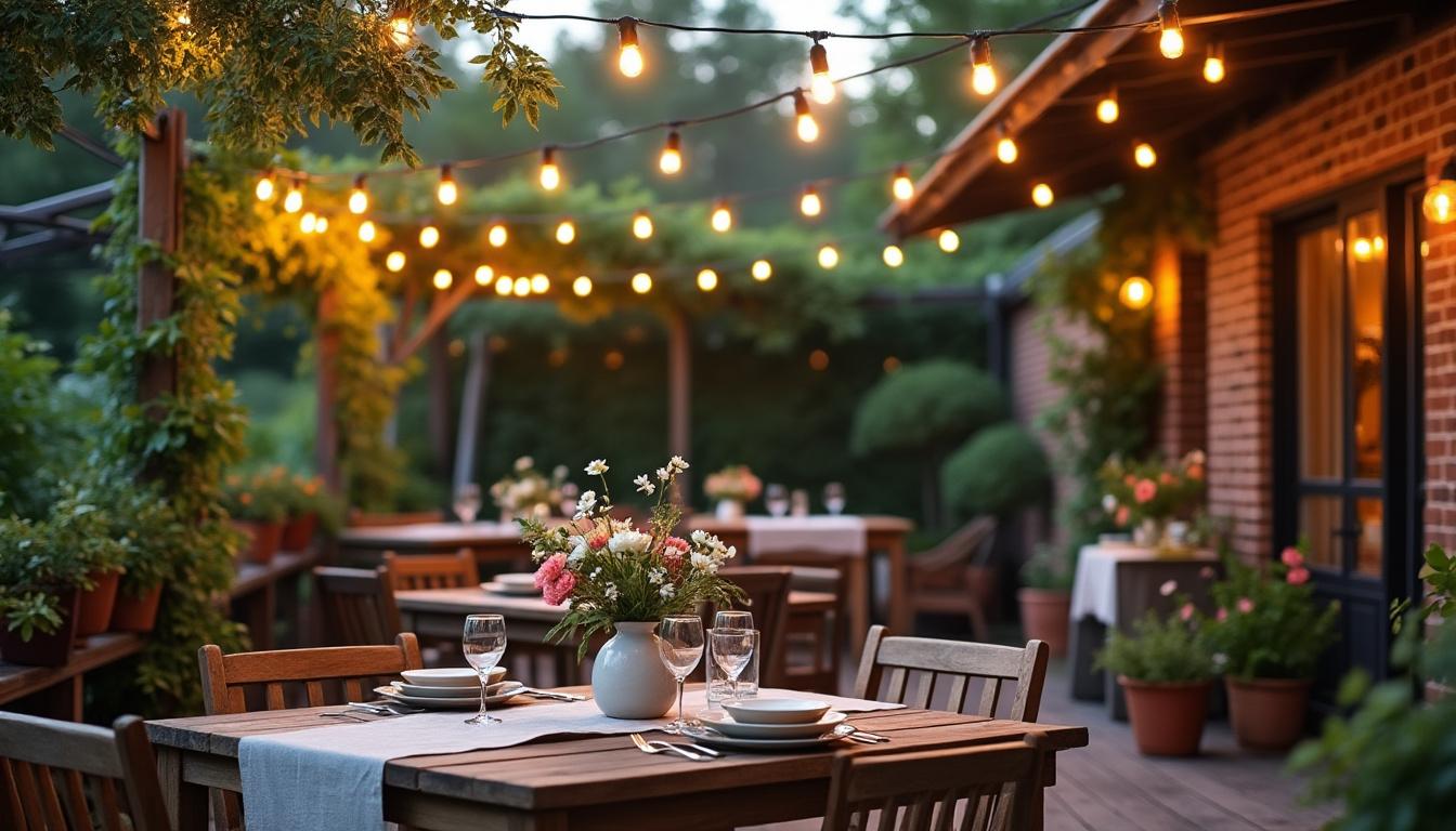 découvrez notre sélection tendance de guirlandes guinguette pour terrasse, idéales pour créer une ambiance chaleureuse et conviviale lors de vos soirées en extérieur.