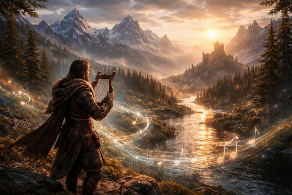 découvrez la musique immersive de skyrim et laissez-vous transporter dans un voyage sonore unique à travers les paysages enchanteurs de tamriel.