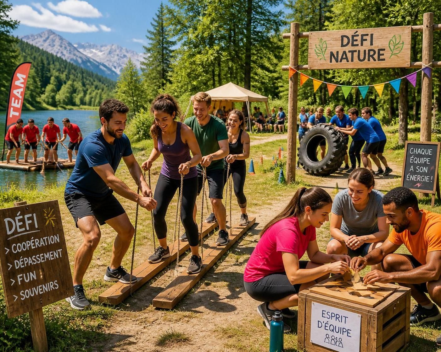 organisez des défis passionnants entre amis pour renforcer votre esprit d'équipe et vivre des moments inoubliables de coopération et de fun.