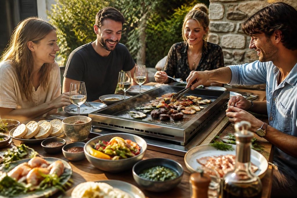 découvrez des idées de menus pour une plancha entre amis adultes, pour des repas conviviaux et savoureux qui impressionneront vos convives.